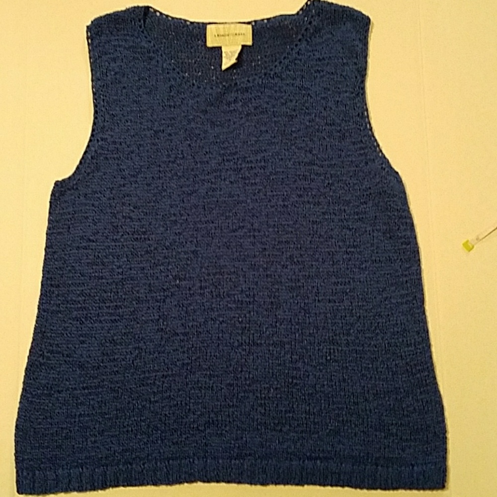 💖 Blue Knit Sleeveless Tunic XL